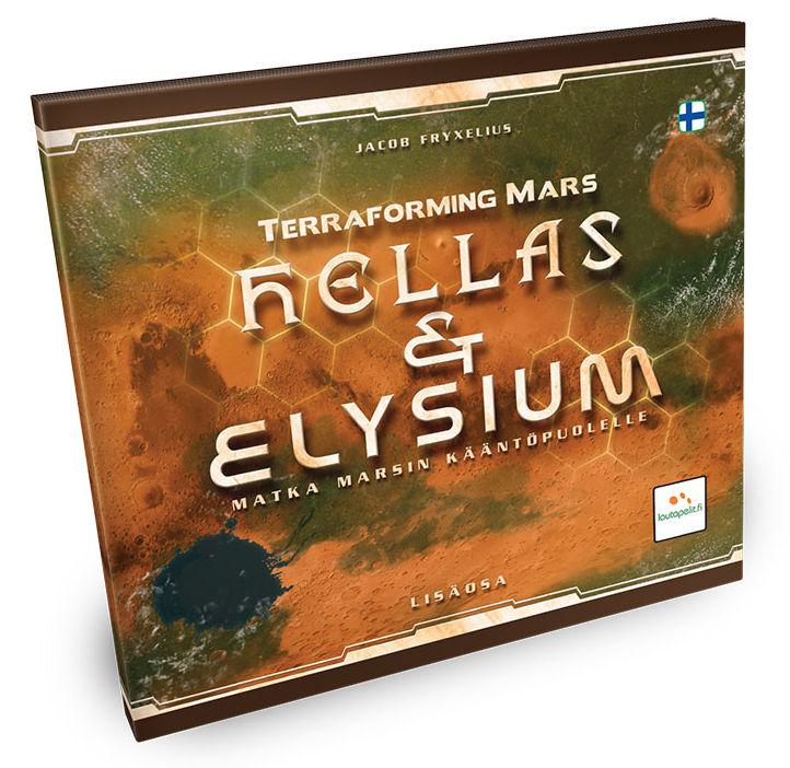 Terraforming Mars - Hellas & Elysium  peli edullisesti HyväPeli.fi:stä. Hinta: 14,50 €. Tuoteryhmä: Lautapelit ja seurapelit.