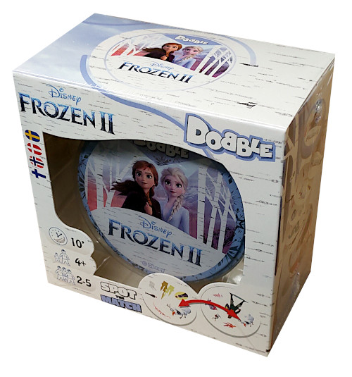 Disney Frozen II Dobble peli edullisesti HyväPeli.fi:stä. Hinta: 12,90 €. Tuoteryhmä: Lautapelit ja seurapelit.