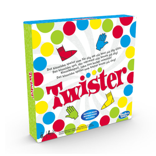 Hasbro Twister peli edullisesti HyväPeli.fi:stä. Hinta: 26,90 €. Tuoteryhmät: Lautapelit ja seurapelit, Ulkopelit ja toimintapelit