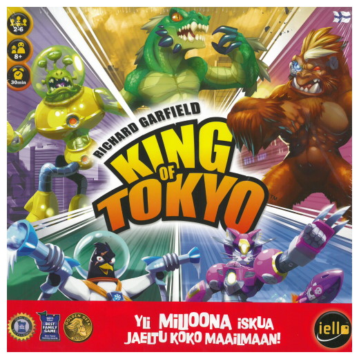 King of Tokyo (FI) peli edullisesti HyväPeli.fi:stä. Hinta: 27,90 €. Tuoteryhmät: Lautapelit ja seurapelit, Partypelit