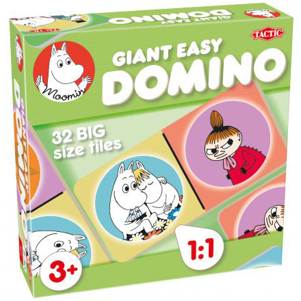 TACTIC Muumi Giant Easy Domino peli edullisesti HyväPeli.fi:stä. Hinta: 11,90 €. Tuoteryhmä: Lautapelit ja seurapelit.