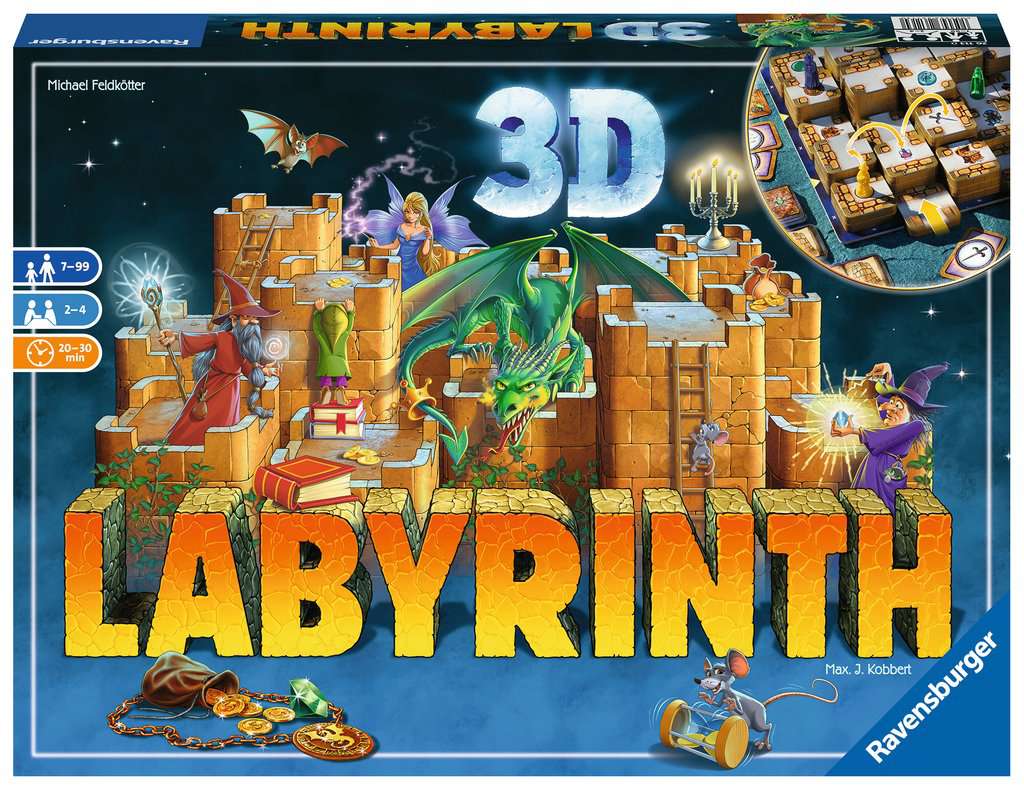 Ravensburger 3D Muuttuva Labyrintti (3D Labyrinth) peli edullisesti HyväPeli.fi:stä. Hinta: 26,90 €. Tuoteryhmä: Lautapelit ja seurapelit.
